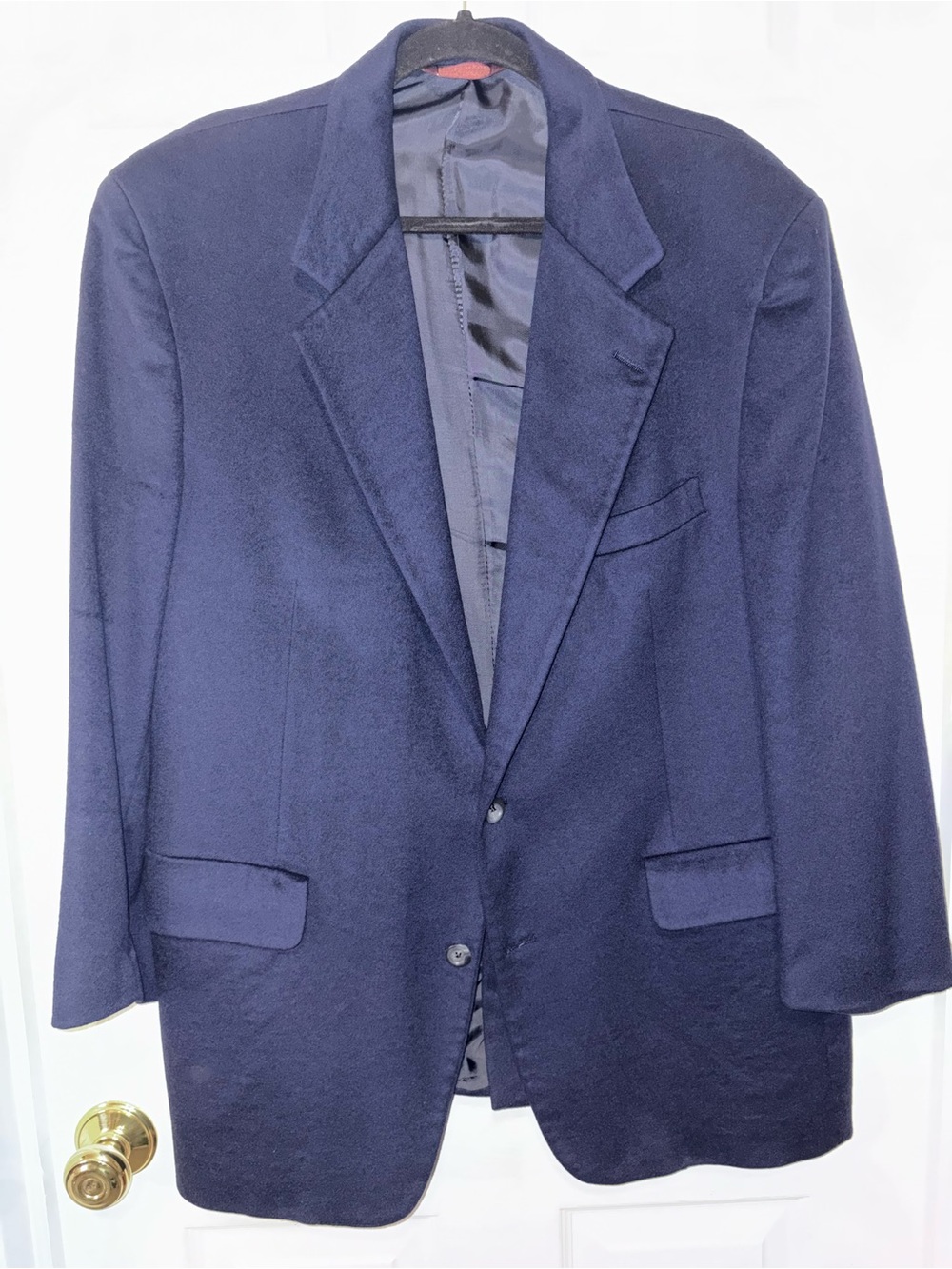 100% cashmere Nordstrom  Classic Navy Two-Button Blazer size 46